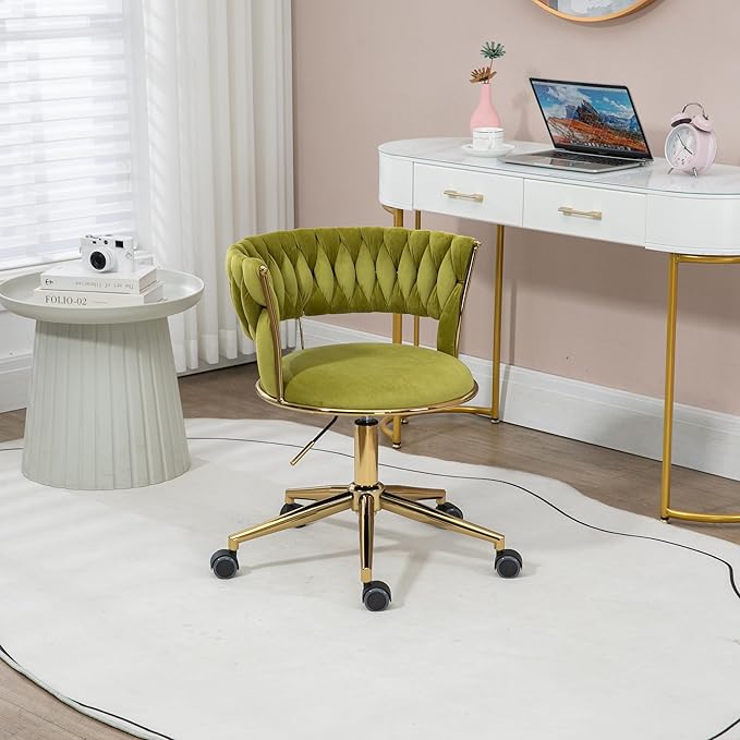 Chair Vanity Chair Modern Adjustable Home Computer Executive Chair Swivel Task Chair for Small Space Living Room Make up Studying