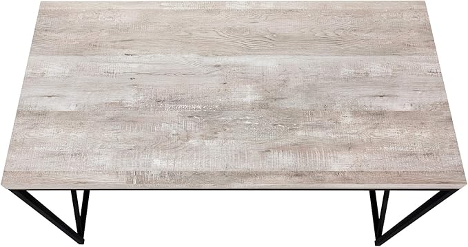 Computer Desk Home Office Laptop Work Beige Laminate Black Metal Contemporary Modern