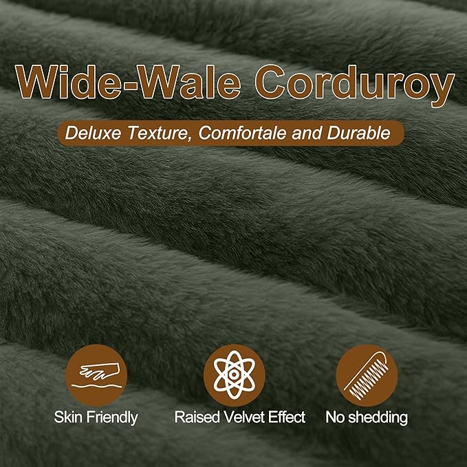 Avenix 66 Oversized Boneless Chaise Lounge Chair IndoorCorduroy Comfy Oversized Reading Chair Boneless Couch Bed ChairNo Assembly RequiredGreen