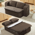 2-in-1 Convertible Sofa Bed 74.8 Memory Foam Boneless Couch Bed Full Size Love Seat Sleeper Sofa Floor Couch Loveseat with 2 Pillows for Living Room Bedroom Apartment Office No Assembly Brown