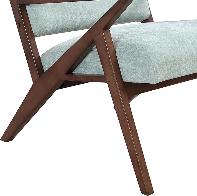 30 Mid-Century Modern Accent Chair with Plush Cushions Angled Arm Design and Sturdy Solid Wood Frame – Perfect for Cozy Living Room Bedroom or Office Seating