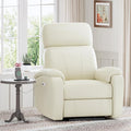 FLEXISPOT X3 Power Recliner Chair Adjustable Electric Recliner with USB Port Thick Cushion &amp Padded Back Comfortable Faux Leather Chair for Adults Living Room Nursery Home Theater (White)