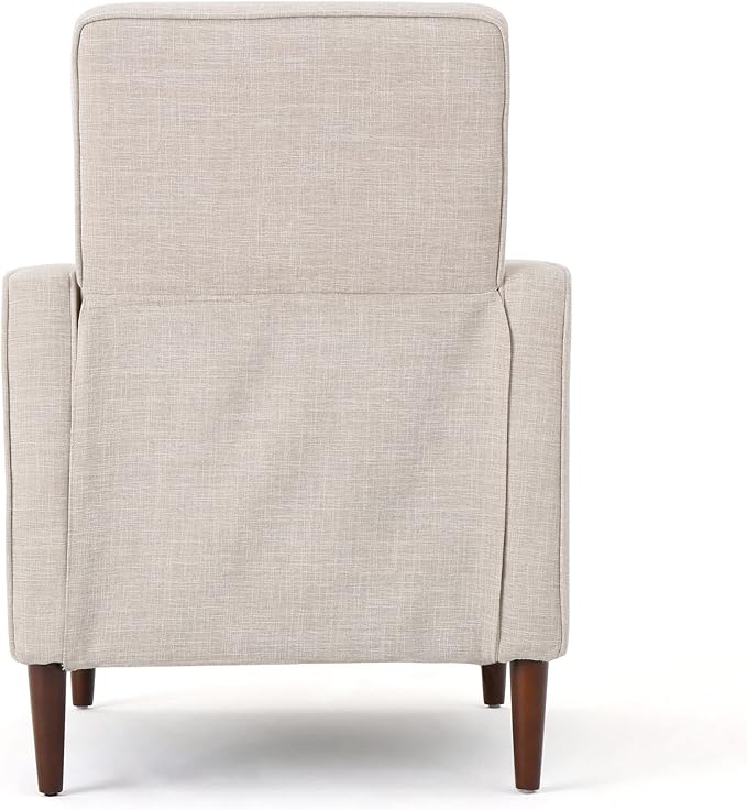 KEIKI Push Back Chair for Living Room Mid-Century Modern Recliner with Birch Legs