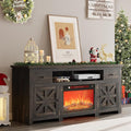 YITAHOME Electric Fireplace TV Stand for TVs up to 80 Inches Entertainment Center with Fireplace Farmhouse TV Stands with Storage Drawers &amp Cabinets for Living Room (Dark Rustic Oak)