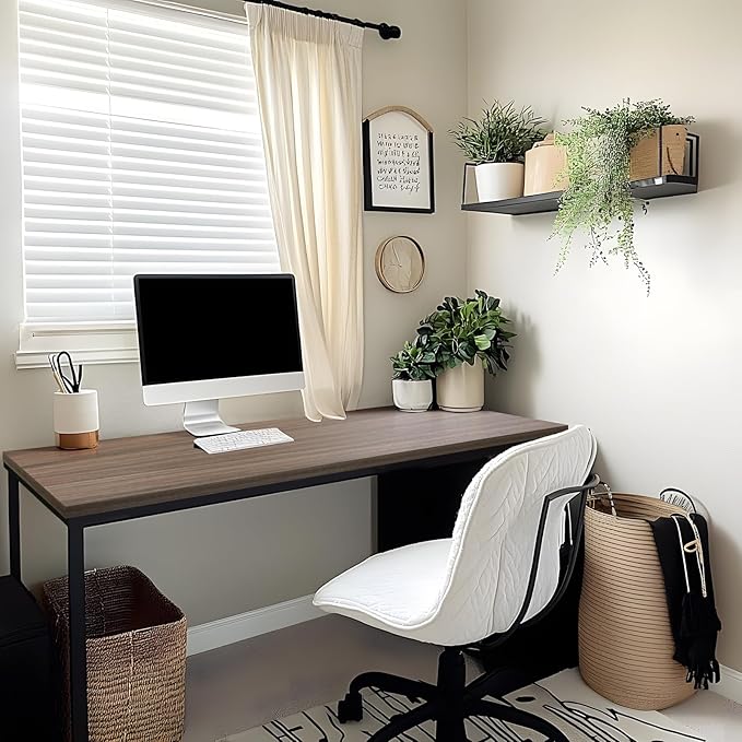 Kaboon 48x26 inches Tabletop Solid One-Piece Desktop for Sit Stand Desk Double Desks L Desk DIYWood Countertop Home or Commercial Use1 inch ThickEucalyptus/Rustic Wood26 D x 48 W