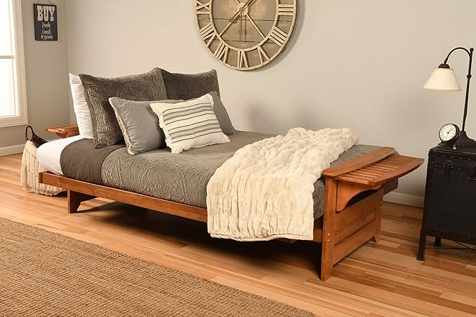 Kodiak Furniture Phoenix Futon in Barbados Finish Full Suede Peat