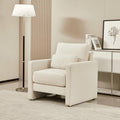 Modern Accent Chair Chenille Upholstery Armchair - Modern Style Solid Wood Frame - Ideal for Living Room Bedroom Office