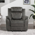 Lexicon Recliner Chair Home Theater Seating Manual Polished Microfiber Upholstery Reclining Chair 39.5 W Recliner Brownish Gray