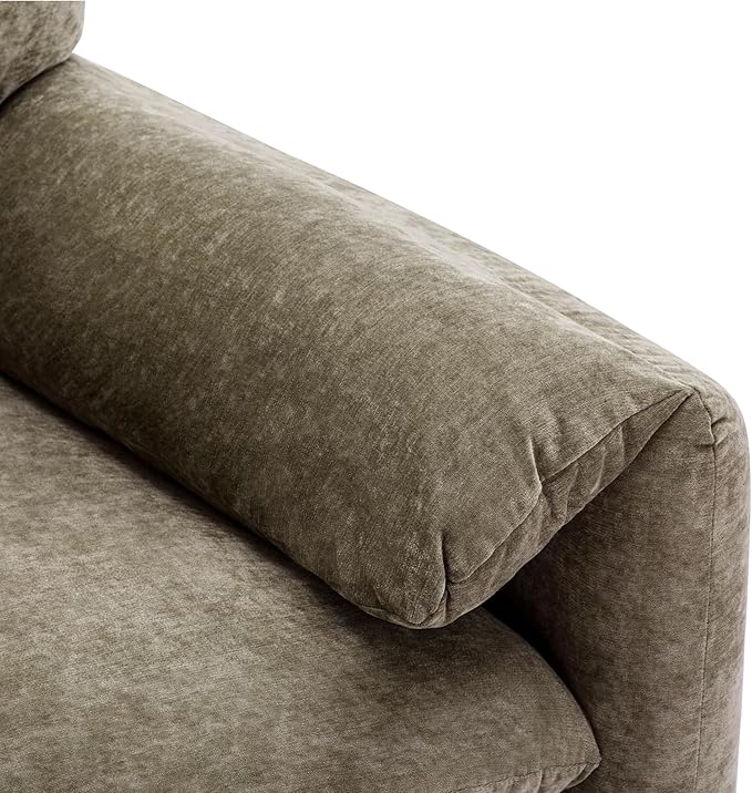 Single Sofa Armchair Made of Chenille Modern Style Accent Chair Lounge Chair 38.6'' Wide for Living Room Bedroom Green