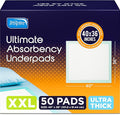 Inspire Extra Large Super Absorbent Disposable Bed Pads for Incontinence Ultra Thick and Absorbent Bed Pads Disposable Adult | Puppy Pads Pee Pads for Adults (40 X 36 Pack of 50)