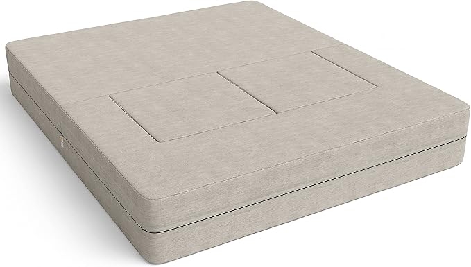 Jaxx Zipline Convertible Sleeper Loveseat &amp Ottomans Textured Microvelvet - Dove Grey