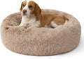 Bedsure Calming Dog Bed Medium Size Dog - 30in Donut Round Washable Medium Pet BedAnti-Slip＆Removable Cover420GSM Anti-Anxiety Fluffy Plush Faux FurFits up to 45 lbs PetsPlus Version