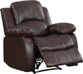 Homelegance Cranley Traditional Wall Hugger Recliner Brown Bonded Leather