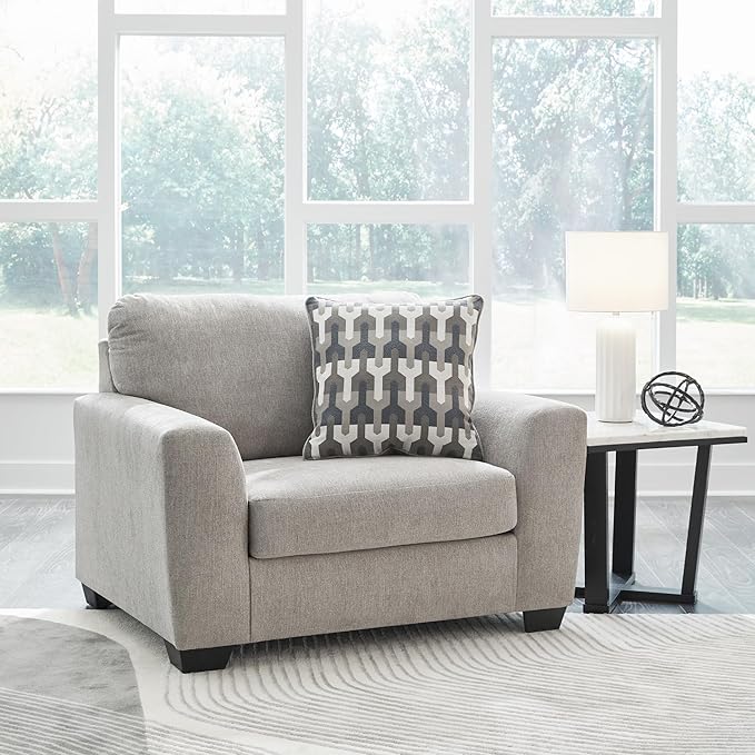 Signature Design by Ashley Avenal Park Classic Upholstered Oversized Chair with Removable Cushion Light Gray