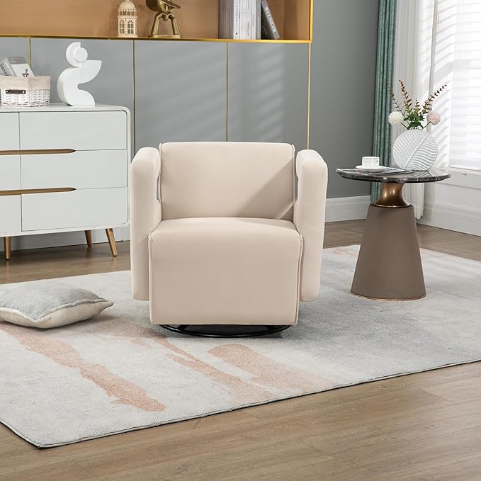 House Hold Upholstered Tufted Living Room Chair Textured Velvet Fabric Accent Chair with Metal Stand