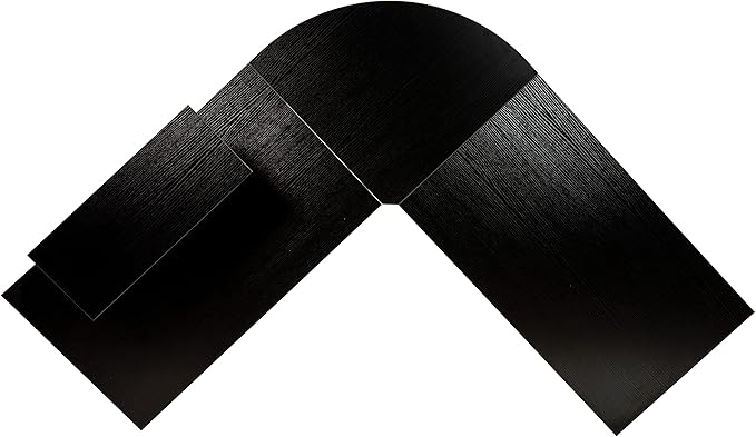 EMMA + OLIVER Home Office Desk - Black L-Shaped Computer Desk Gaming Desk Home Office Desk