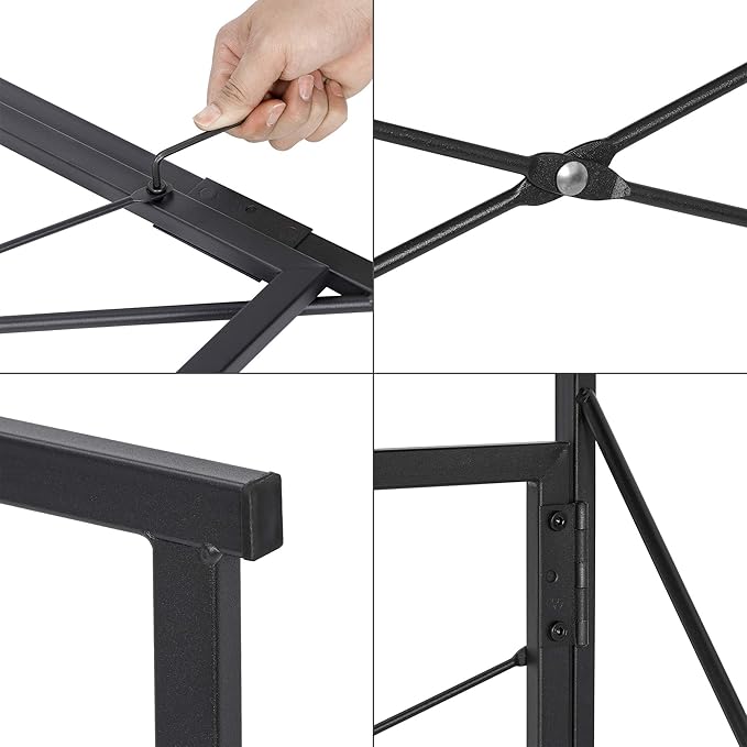 Folding Computer Desk Writing Table Study Work Station Portable Notebook PC Laptop Standing Desk Home Office Espresso