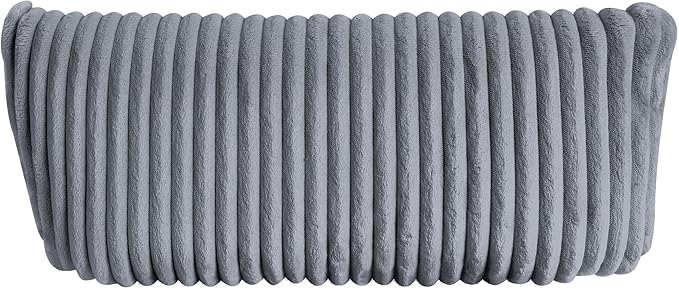 Lexicon Modern Swivel Glider Recliner Chair Nursery Glider Corduroy Fabric Upholstery Recliner with 2 Lumbar Pillows Manual Reclining Sofa Chair for Living Room/Office/Apartment Grey