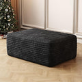 37.4 Ottoman Seat Corduroy Upholstered Deep Seat Comfy Cloud Couch with Movable Ottoman DIY Combination Plush Corduroy Black