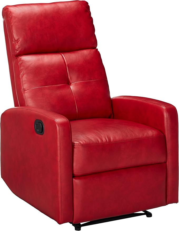 Christopher Knight Home Samedi PU Recliner Oxblood Red