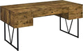 Coaster Home Furnishings Analiese Rustic 63-Inch 4-Drawer Home Office Computer Writing Desk Study Table with Storage Engineered Eco-Friendly Wood Look Laminate Sturdy Steel Base Rustic Nutmeg 800999