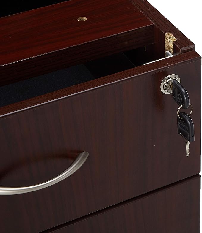 Lorell LLR69603 69000 Series Free Standing Fixed Pedestals Mahogany