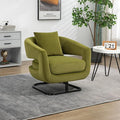 House Hold Upholstered Tufted Living Room Chair Textured Velvet Fabric Accent Chair with Metal Stand