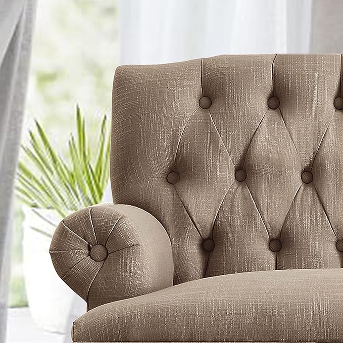 Rosevera Celino Loveseat Sofa for Living Room - Couch in a Box Linen Brown