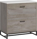 File Cabinet with Lock 2 Drawer Modern Farmhouse Small Storage Cabinet Organizer for HomeOffice Under Desk Locking Drawers Filing CabinetsBrown