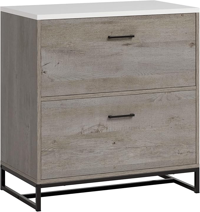 File Cabinet with Lock 2 Drawer Modern Farmhouse Small Storage Cabinet Organizer for HomeOffice Under Desk Locking Drawers Filing CabinetsBrown