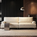 78 Down-Filled Cloud Sofa Couch Modern Fabric 3-Seater with Plush Cushions and Metal Legs Ideal for Apartments Small Living Rooms &amp Cozy Spaces White Beige