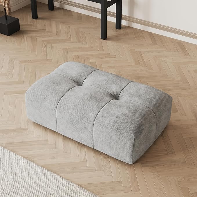 Modular Sectional Sofa Cloud Couch with Deep Seats Modern Sectional Couches for Living Room/Bedroom/Apartment Simple Assembly Gray Ottoman Seat