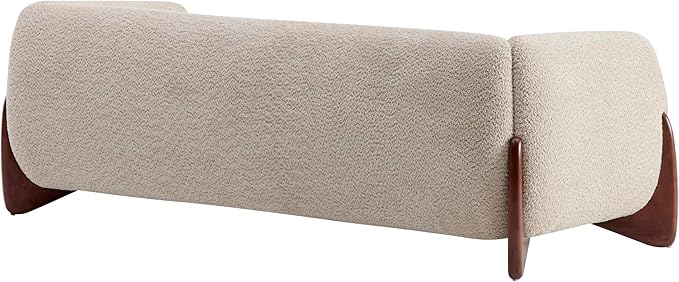 Christopher Knight Home Almad 2 Pieces Sofa Couch Set Cozy 3-Seater Sofa and Loveseat for Living Room Upholstered Couch Chair Soft Seating Lounge Sofa with Wood Frame Boucle Fabric Almond