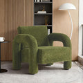 33.5 Modern Accent Chair Velvet Single Sofa for Living RoomComfy Arm Chair Leisure Armchair Single Sofa Chair with Curved Arm for Living Room ApartmentBedroomGreen