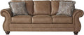 Leinster Faux Leather Sofa with Antique Bronze Nailheads