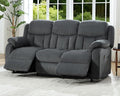Jocisland Reclining Couch Power Reclining Sofa with Dual Wingback 3 Seater Recliner Sofa Recliner Couches for Living Room(Dark Gray)