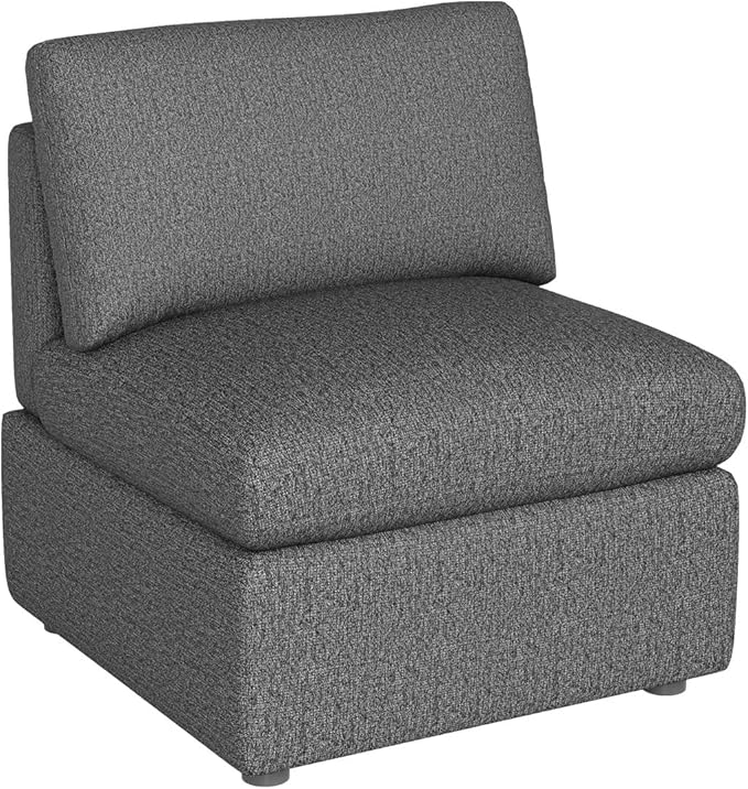 PayLessHere Single Sofa Couch 1-Seat Sofa Convertible Sofa Modular Single Sectional Sofa Couch for Living Room Bedroom Office (Dark Gray)