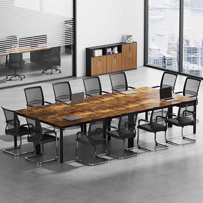 Need Large Computer Desk 70.8 x 31.5 inches Conference Table Large Office Desk Writing Table Workstation for Home OfficeRustic Brown &amp Black 10FJGSAC3-180FG-ND