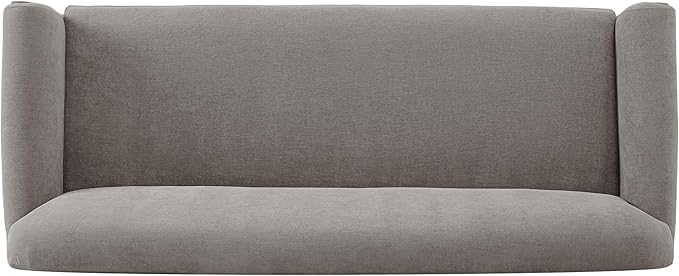 Christopher Knight Home Sola 77.5'' Modern Chenille Upholstered Loveseat Sofa with Rolled Armrest and Rubberwood Frame 2-Seater Home Sofa Living Room Comfy Couch for Hotel/Apartment Brown