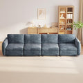 120.07 L Couch 4-Seater Modular Sectional Sofa 4 Seat Comfy Cloud Couch Upholstered Sectional Sofa with Deep Seat for Living Room Apartments Office Blue (No Ottoman)