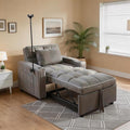 Sleeper Chair Convertible Pull Out Chair Sleeper with Bracket and Cup Holder Chairs Bed Sleepers for Adults 3 in 1 Sofa Bed Chairs for Small Spaces Living Room Gray