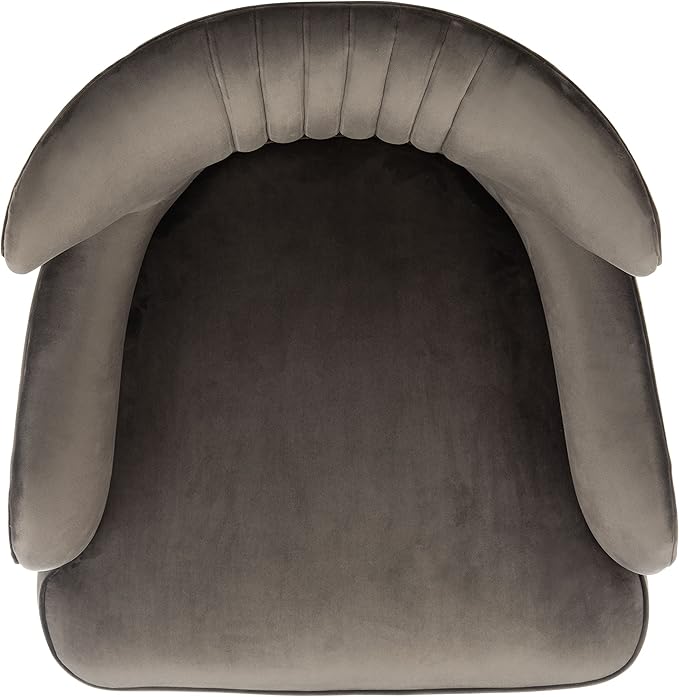 Safavieh Home Blair Retro Glam Shale Velvet and Gold Wingback Accent Chair
