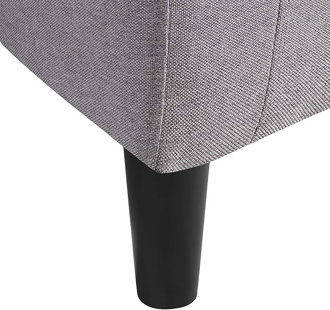 Convenience Concepts Take a Seat Churchill Accent Chair with Ottoman Cement Gray Fabric