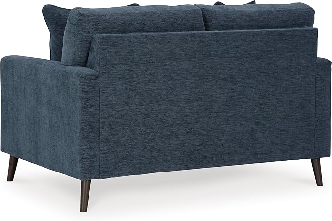 Signature Design by Ashley Bixler Classic Tufted Loveseat with Removable Cushions Blue