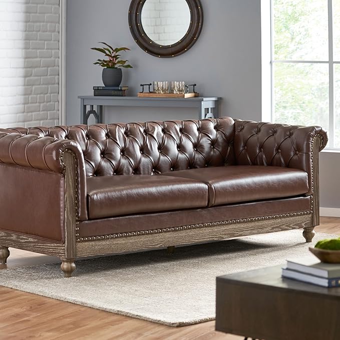 Christopher Knight Home Castalia Sofas Dark Brown + Natural