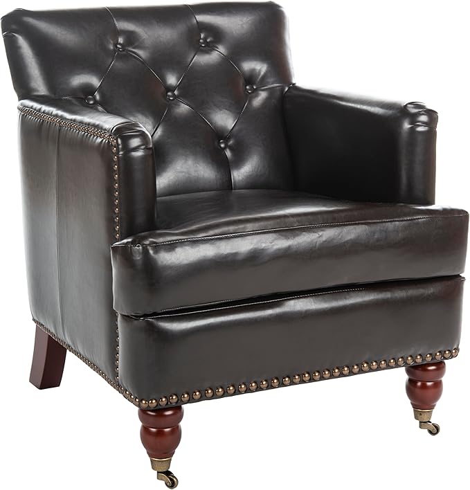 Safavieh Hudson Collection Mario Brown Leather Club Chair