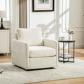 29.5'' Swivel Accent Chair Upholstered 360° Swivel Chenille Reading Armchair with Hidden Storage Comfy Diamond-Shape Tufted Single Sofa Club Chairs for Living Room Bedroom (Beige)