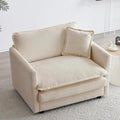 41.4 Chenille Oversized Accent Cloud Couch Modern Luxury Arm Chair with Pillow for Living Room Bedroom Apartment Office Light Coffee