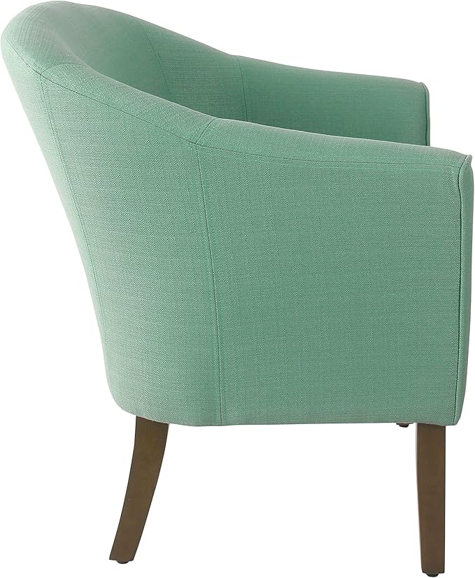 HomePop Modern Barrel Accent Chair Aqua