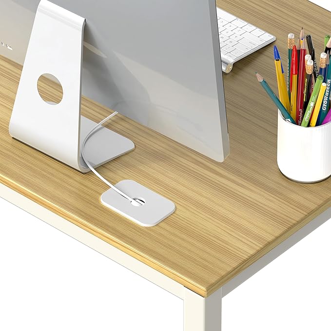 SHW 48-Inch Commercial-Grade Office Computer Desk Oak